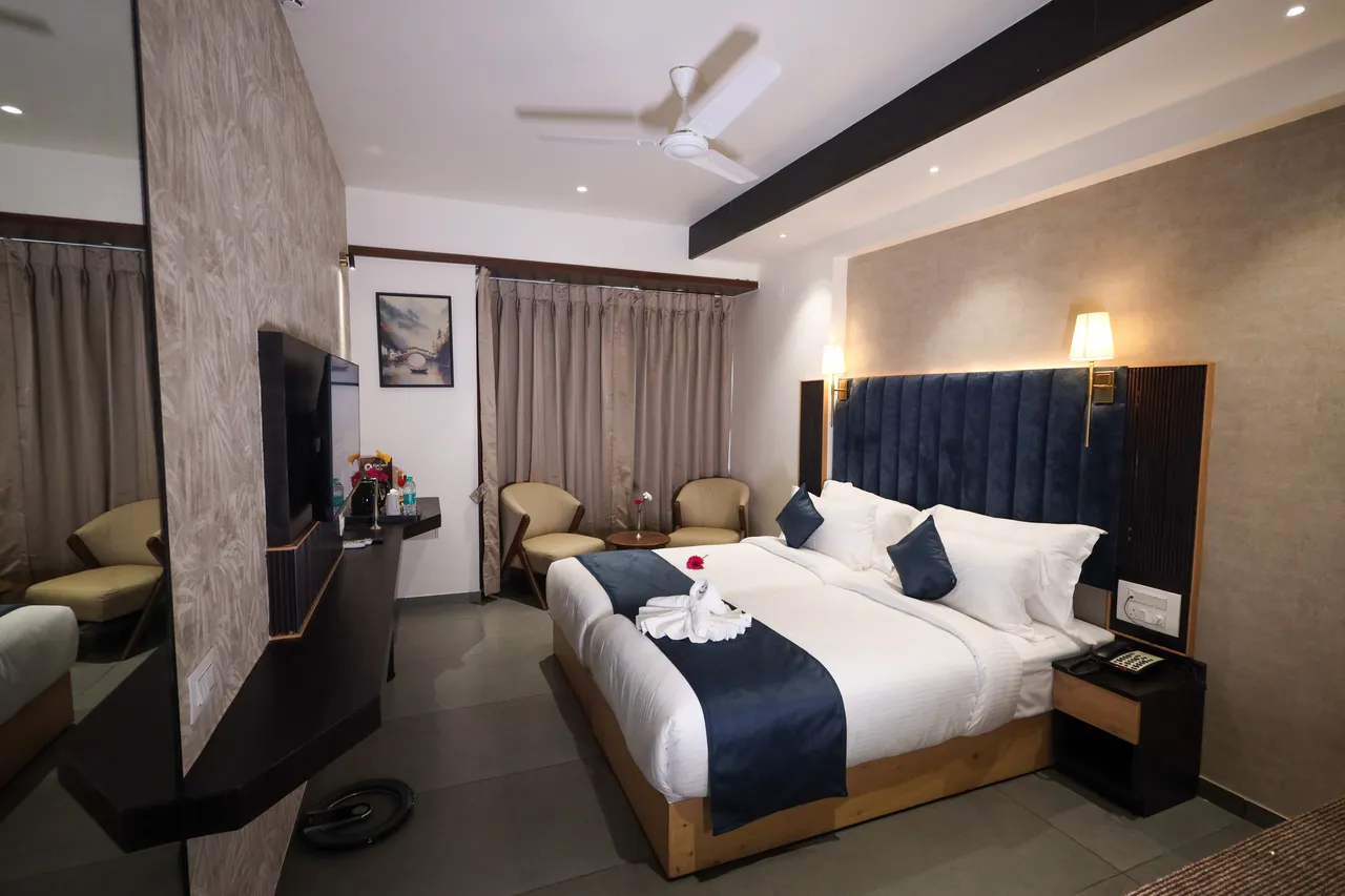 Premium room at Radiant Vista business hotel in Hubballi